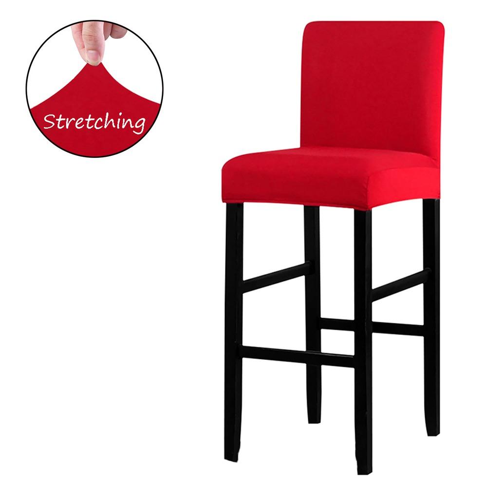 Elastic Stretch Counter Height Bar Stool Cover Dustproof Bar Stool Seat Covers Dining Room