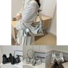 Trendy 2024 Women's Dual Shoulder Strap Tote Bag With Chain And Zipper Closure