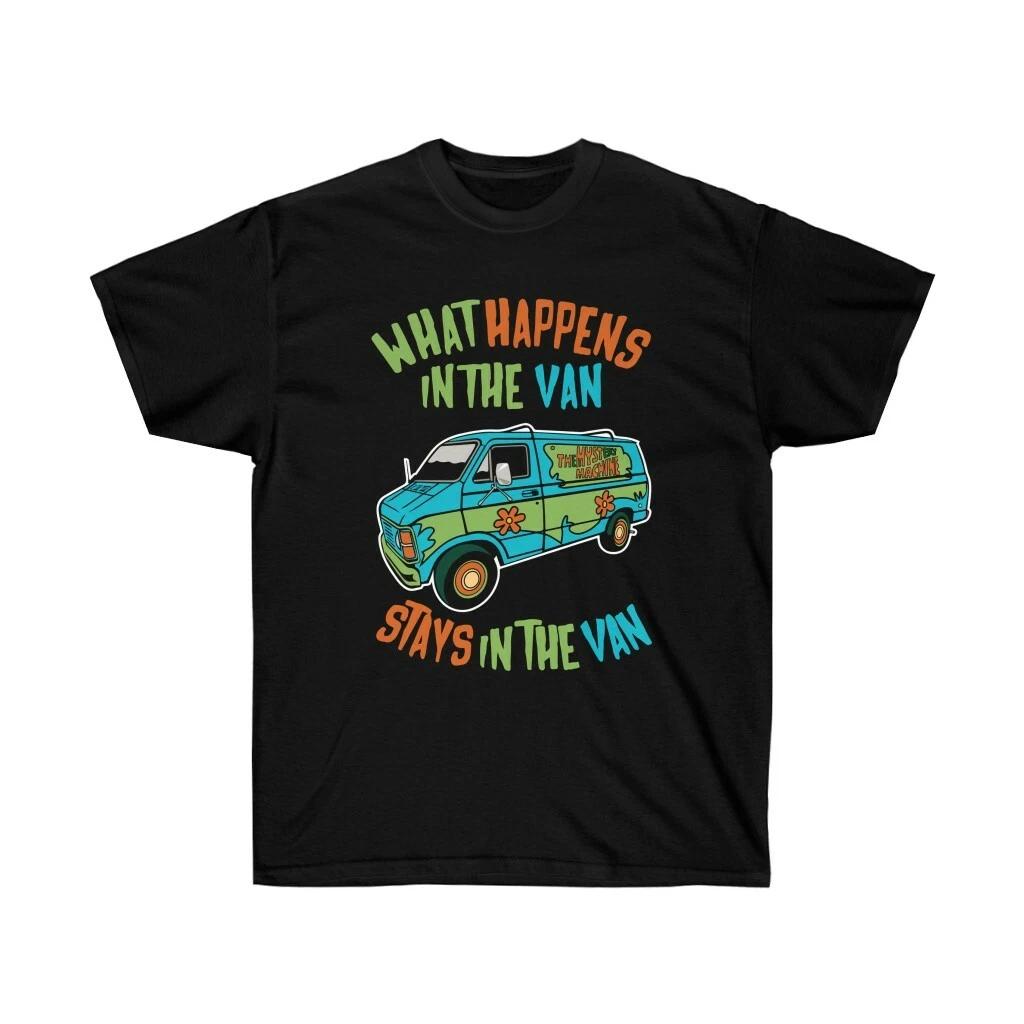 Scooby Doo Mystery Machine, Black Ultra Cotton T-shirt, What Happens In The Van*
