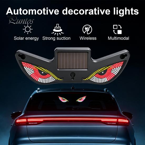 Светодиодная подсветка для автомобильного окна «Глаз Демона», USB, беспроводная, анимированная, предупреждающий свет для лобового стекла, аксессуар для модификации, а также для заднего стекла