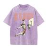 2026 He Is Rizzin Vintage Dunk Basketball Player Graphic Black Washed T Shirt Funny Sports Meme Casual Oversized Unisex Short Sl