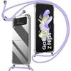 Protective Case - BOOLING - for Samsung Galaxy Z Flip 4 - Flexible - Purple - Lanyard Included