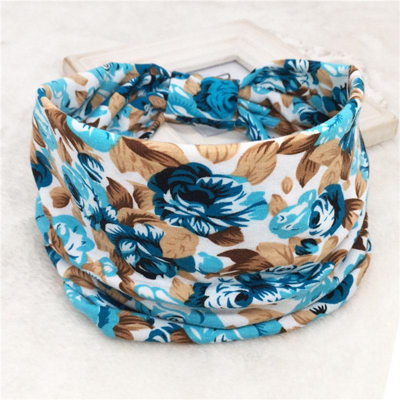 Bohemian Wide Stretch Headband Women Turban Flower Floral Elastic Hair Band Hair Accessories