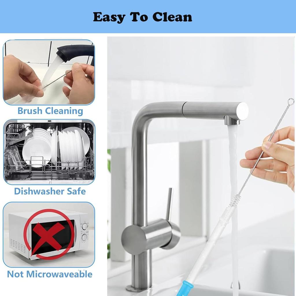 6 PCS Straws Replacement Compatible with 14 oz Reduce Kids Coldee 2.0 Tumbler - Reble Silicone Valve and Straw with Cleaning Brush - Spill-Proof