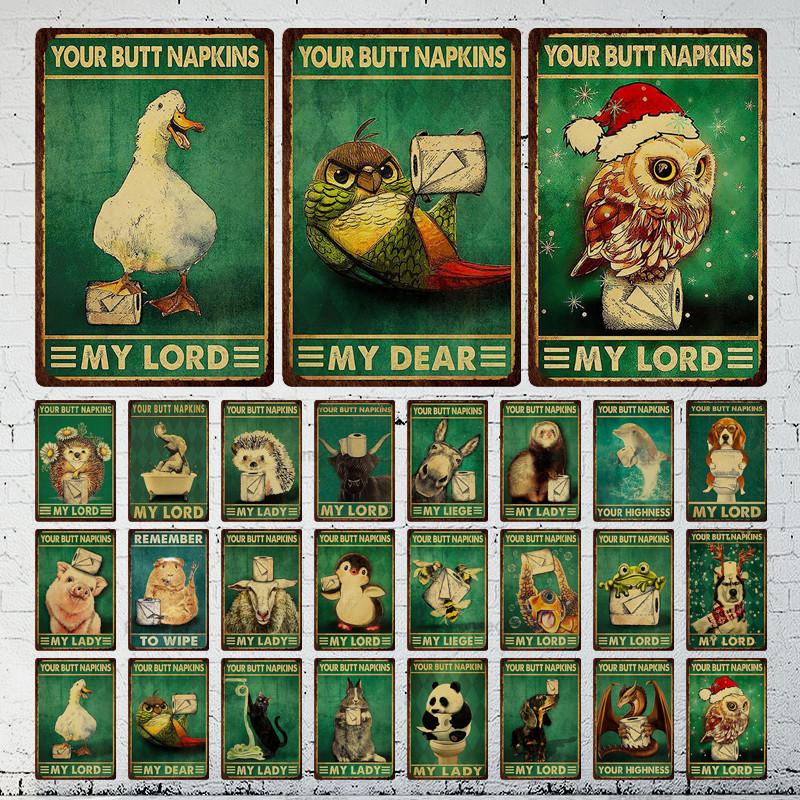 MY LORD LADY животные портретные знаки Винтаж Олово Металл Общественный Ретро Настенный Декор Сад Парк Дикая Пещера Металлический Плакат