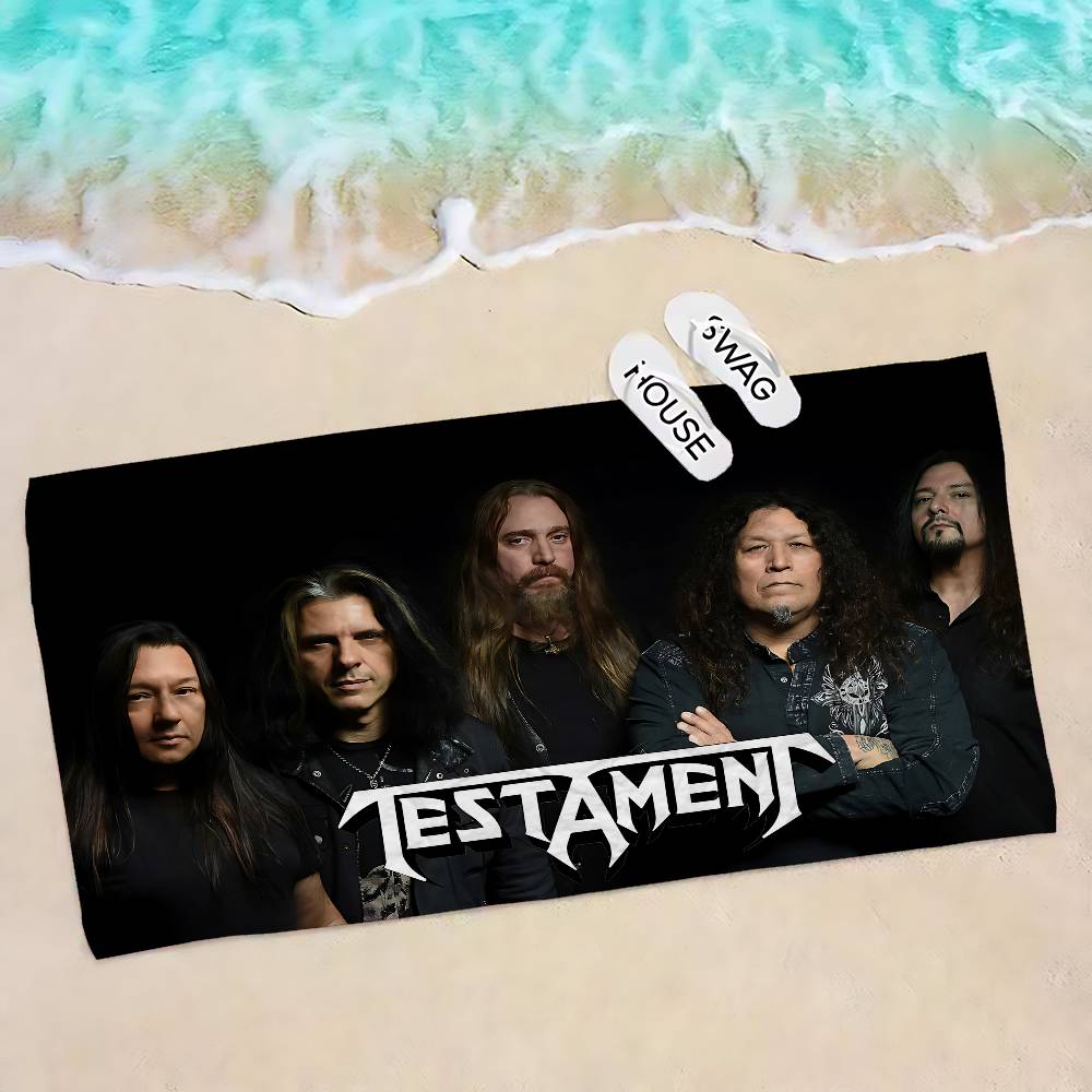 Рок Метал-группа T-Testament Трэш Микрофибра Пляжное полотенце Впитывающее Быстросохнущее Мягкое Йога Плавание Курорт Скалолазание Полотенце
