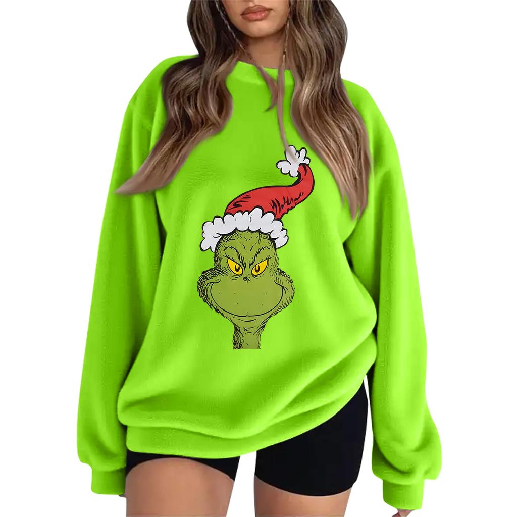 Женский рождественский флисовый свитшот с принтом