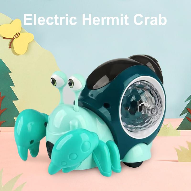 Детская электрическая универсальная улитка-рак-отшельник, свет, музыка, разборная электрическая головоломка, игрушка для раннего развития, без батарейки