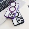 High-transparent Acrylic Rotary Bracket Magnetic Suction Suitable for Apple 15 Mobile Phone Case Metal Lens IPhone 14 Protective Case