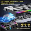 PS5 Slim PS5 Slim Vertical Cooling Stand with 3 Adjustable Air PS5 Controller 2 Controllers Simultaneously Charging Indicator Compatible with Both the