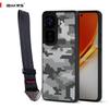 (В комплекте ремешок на запястье)Чехол IBMRS для iQOO Neo10, противоударный чехол-бампер для телефона, не желтеющий, прозрачная задняя панель с защитой от царапин - черный камуфляж