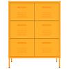 Drawer Cabinet Mustard Yellow 80 X 35 X 101.5 Cm Steel