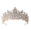 Bridal Crown French Romantic Alloy Jewelry Rhinestone Glass Tiara Hair Jewelry Glass Wedding Banquet Wear