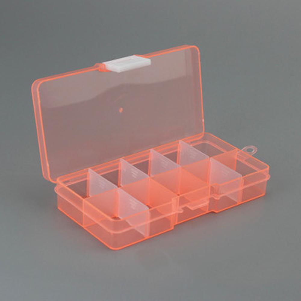 Plastic Detachable Storage Case Square Fishing Tackle Box 10 Compartments Storage Box Fishing Box