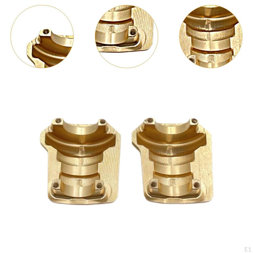 2Pcs 1/10 Brass Front Rear Bridge Axle Cover DIY Accessories Heavy Duty Upgrade for R1001 R1003