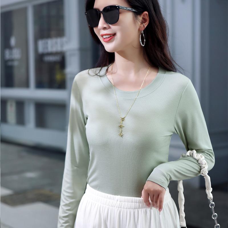Корейский облегающий свитер с высоким эластичным плетением из хлопка с длинным рукавом и полуводолазкой для женщин - весенний выпуск