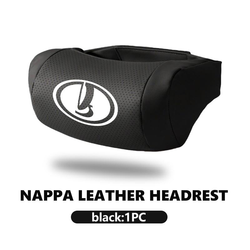 Car Leather Headrest Interior Supplies Seat Protect Neck Pillow Accessories For Lada Niva Vesta 4X4 Largus Priora Granta Samara