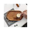 1PCS Tableware Solid Wood Oval Breakfast Bread Tray Dessert Plate Japanese-style Wooden Tray Snack Dried Fruit Plate Household