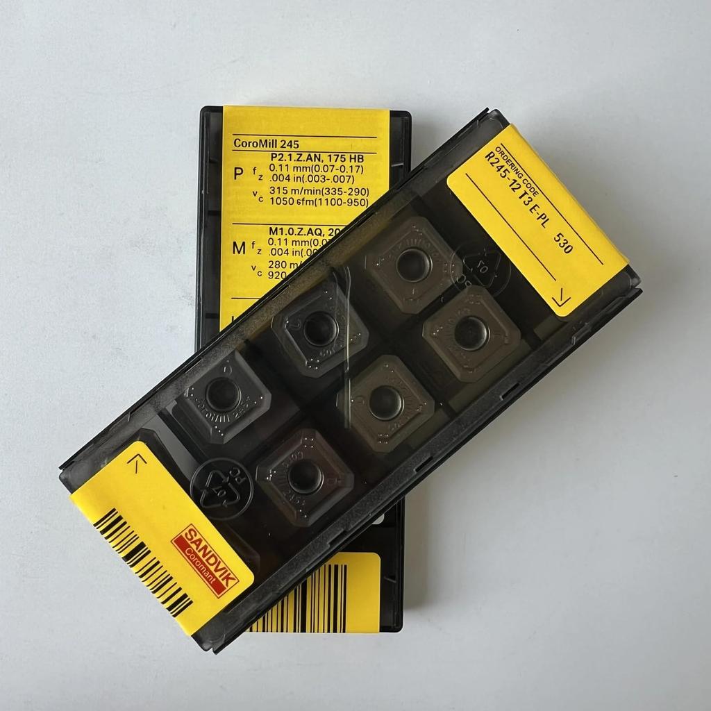 Original Sandvik / R245-12T3E-PL 530 /CNC Lathe Carbide Blade Tool 10 Pcs