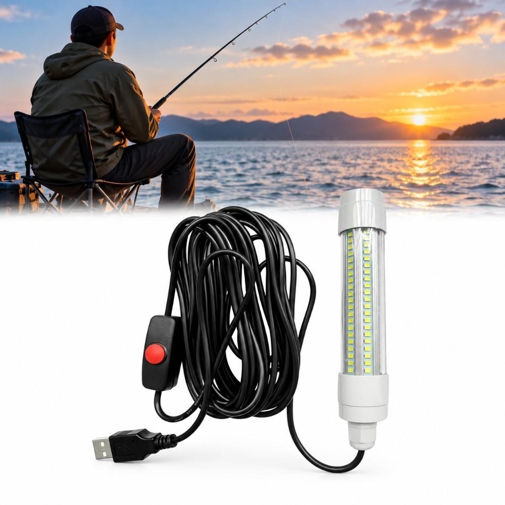 126 Beads Underwater Fishing Light 5V 13W Squid Attractor Light Night Fishing Lure For Squid