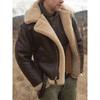 Faux Fur All-in-one Men's Jacket Long Sleeve Faux Fur Thick