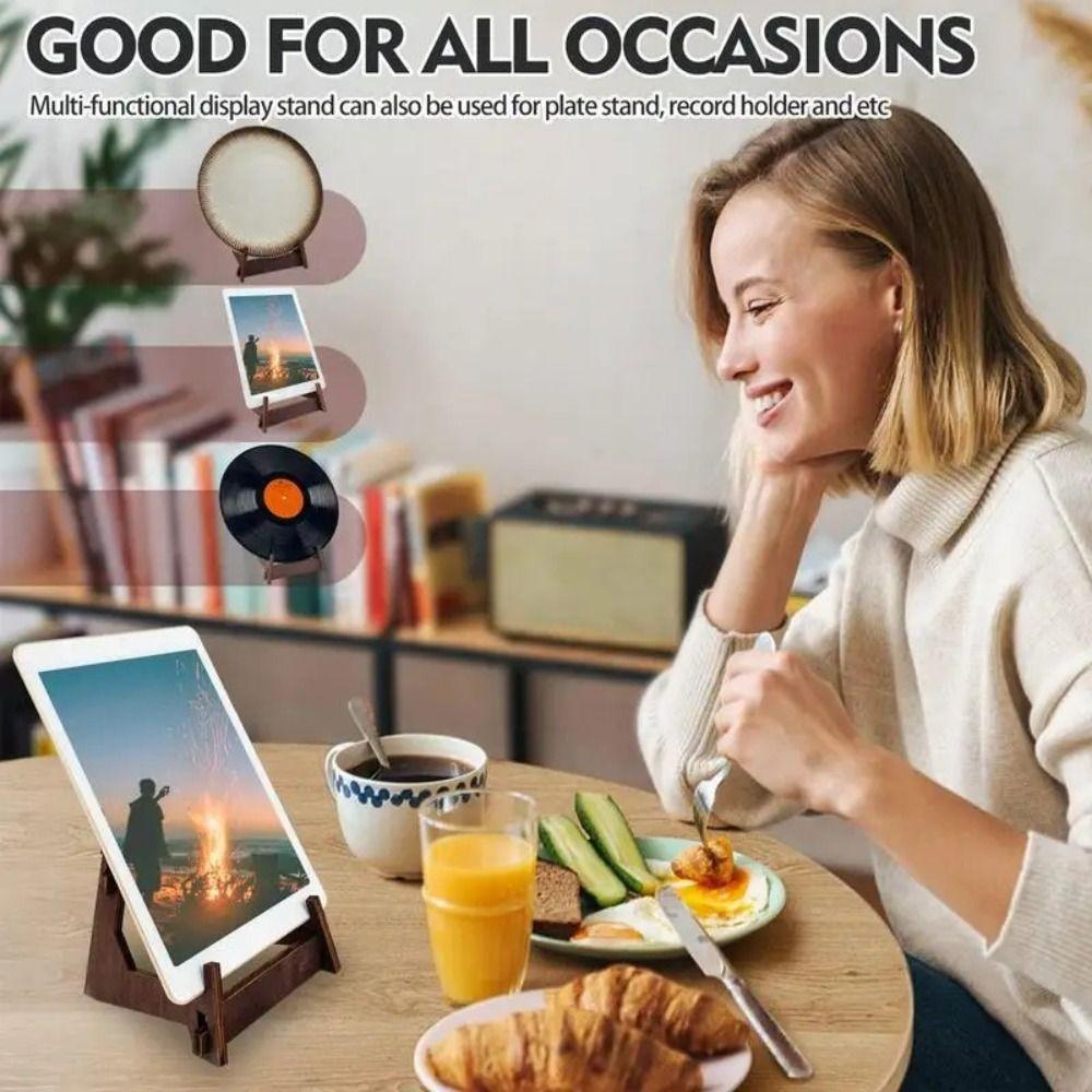 Wooden Art Display Stand 4.5/6/8inch Book Display Stand Picture Frame Stand  Plate