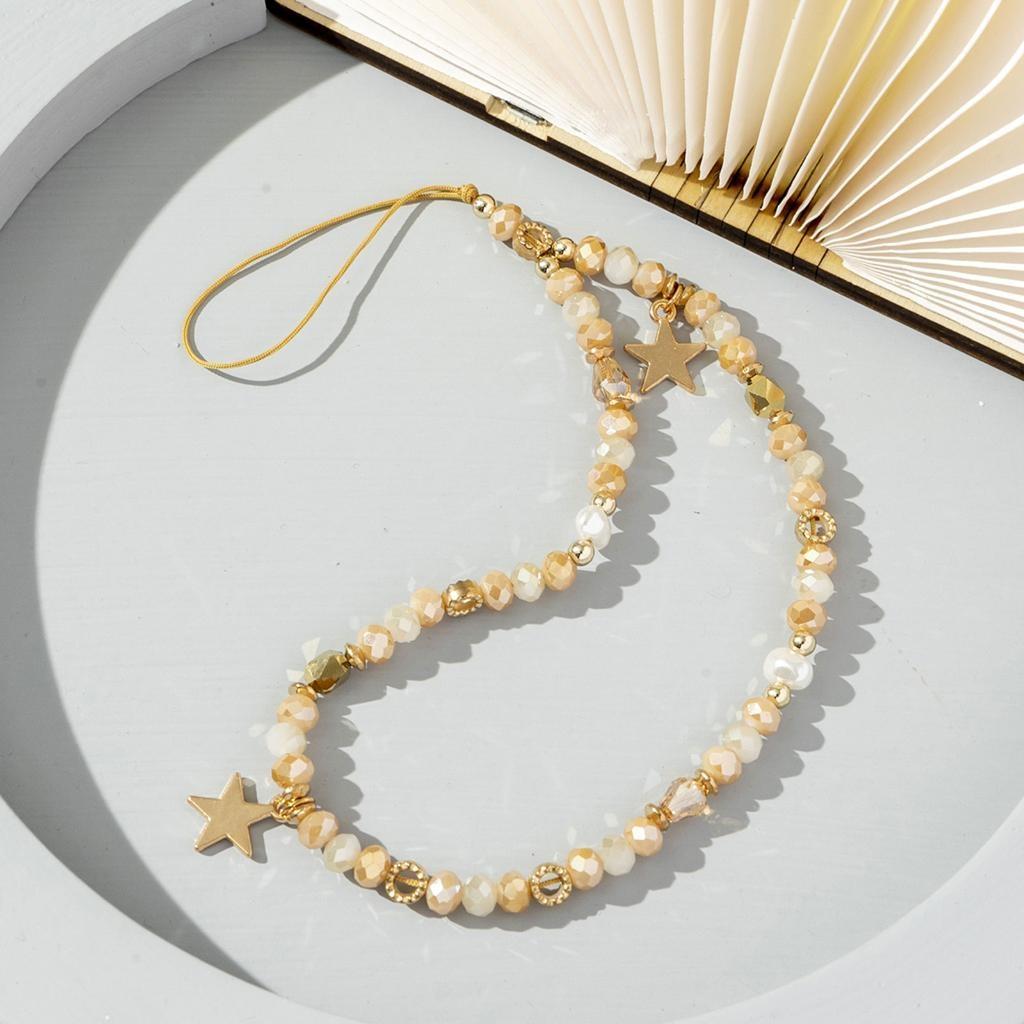 Multicolor Mobile Phone Chains Telephone Jewelry Beaded Strap Beaded Lanyard Hanging Cords Perfect Gift for Women Girls