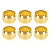 6Pcs Napkin Rings Gold Color Strong Metal Elegant Simple Multi Purpose Napkin Holders for Wedding