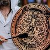 Шаманский барабан с палочкой Звуковой целитель Сибирский шаман Алхимический лунный барабан для духовной музыки, размышлений, медитации