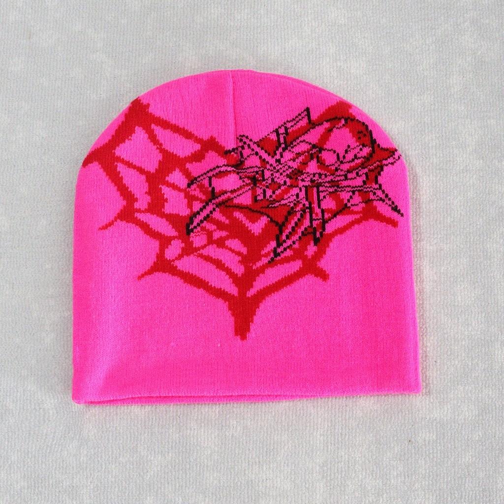Heart Shape Spider Web Pattern Knitted Hat For Fall And Winter Season