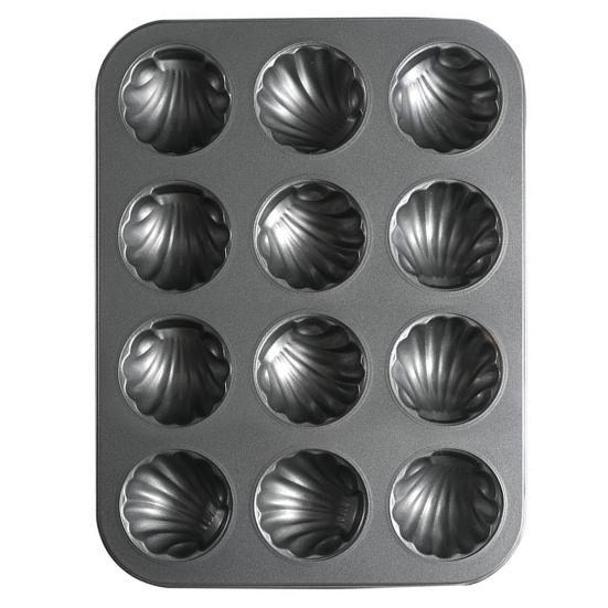 Cake Mold 6/12 Cavity Food Grade Seashell Shape Non-stick DIY Carbon Steel Muffin Cupcake Pan Bakeware Kitchen Supplies