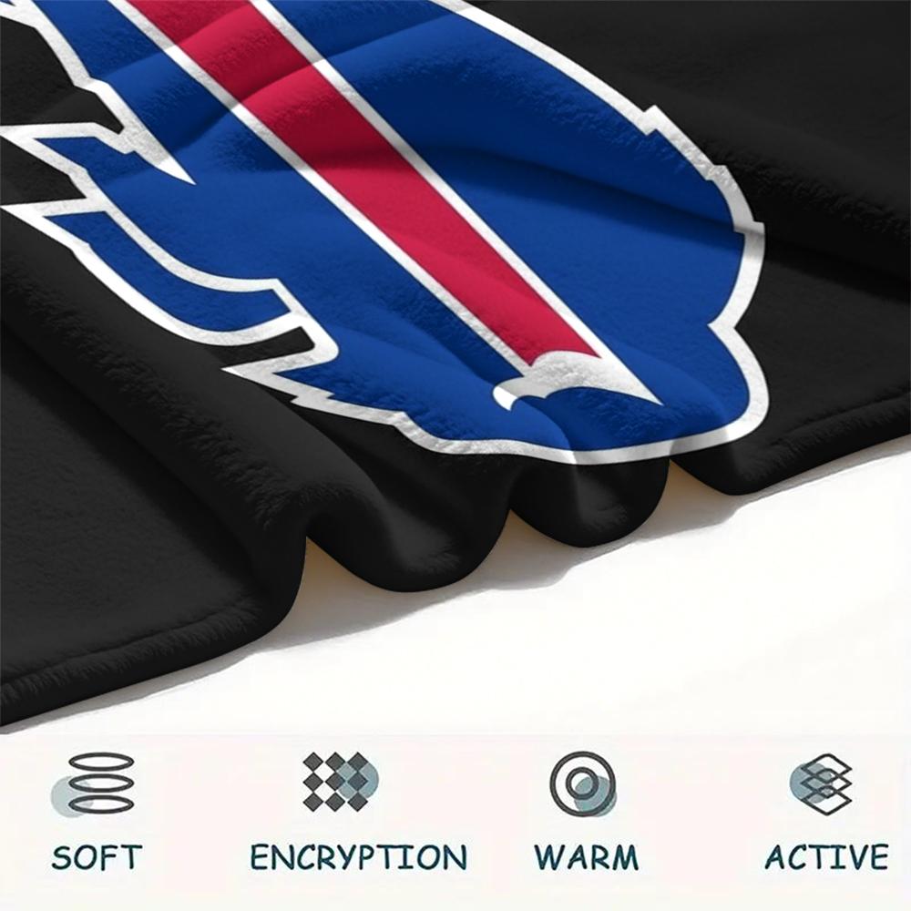 Buffalo Bills Print Flannel Blanket, High quality Comfortable for All Seasons, Home Decor, Warmth and Comfort, Perfect for Christmas Gifts