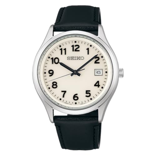 Seiko SELECTION SBPX157 Мужские часы серии S, с солнечной батареей, индикатором даты, циферблатом Lumibrite (Полные арабские цифры)