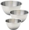 Набор глубоких мисок Цубаме-Сандзё, 20 см, 23 см, 26 см, матовая отделка, нержавеющая сталь 18-8, сделано в Японии