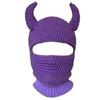 Hat Soft Halloween Funny Horns  Creative Knitted Hat Beanies Warm Full Face Cover Ski Mask Hat Windproof Balaclava Hat for Outdoor Sport