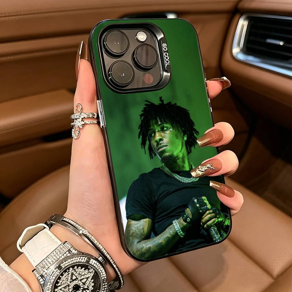 Rapper YoungBoy Never- Broke -Again For iPhone 17 16 15 14 13 12 11 Pro Max XS 17 Air Silicone Colored Silver Bumper Cover