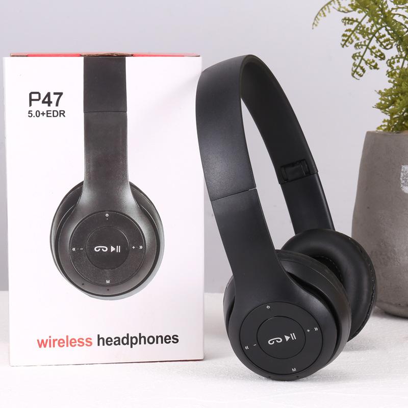 Беспроводные Bluetooth-наушники накладные P47 Складные с басами Спортивные наушники Универсальные для мобильного телефона Компьютера ПК Игр Бега Тренажерного зала