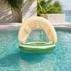 yangyizhi Baby Swim Ring with Canopy, Inflatable Striped Pool Float for Toddler Boys Girls, UV Sun Protection Swimming Safety Seat, Handle