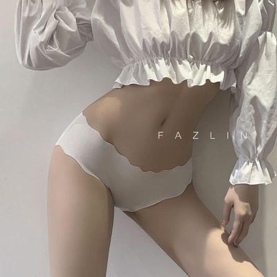 Бесшовные женские трусики-треугольники из ледяного шелка в японском стиле с дышащим волнообразным узором