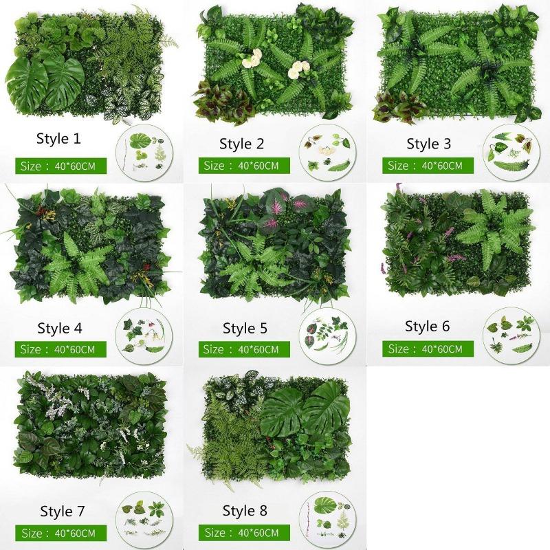 40*60 СМ Искусственные Топиарии Изгороди Панели Пластиковые Искусственные Кусты Коврик Для Забора Зелень Стены Фон Декор Сад Конфиденциальности Экран Забор Наружное Украшение