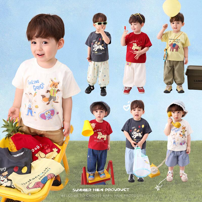 LUSON Boy Toddler Graffiti Short Sleeve T-Shirt