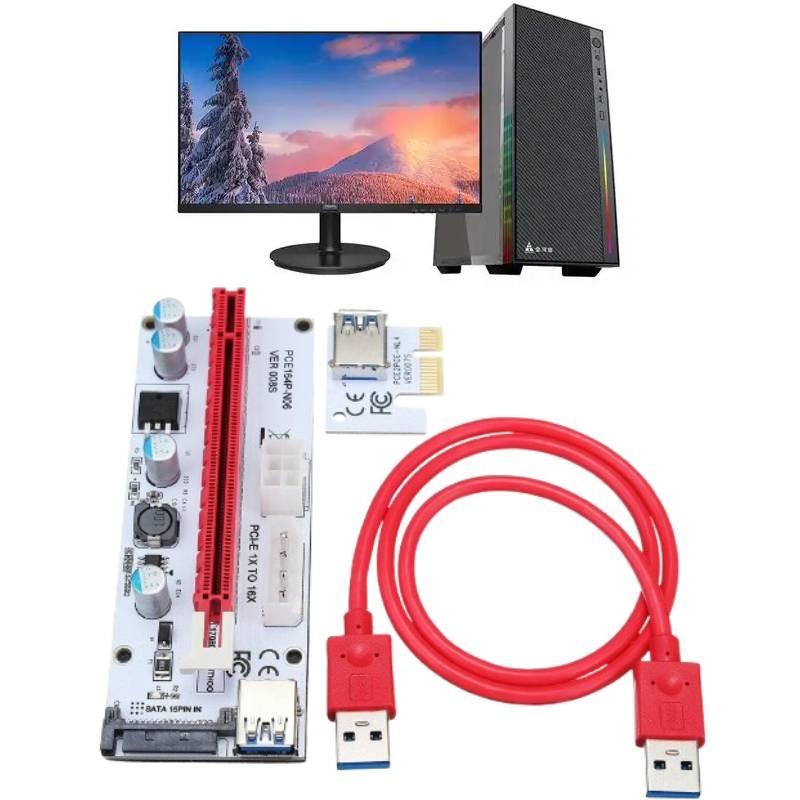 Pcie Pci-e Express 1x To 16x Удлинитель Райзер Карта Адаптер Btc Eth