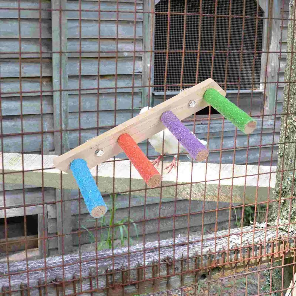 Wear-resistant Bird Cloud Ladder 4/6/8 Step Parrot Grinding Claws Stick Hamster