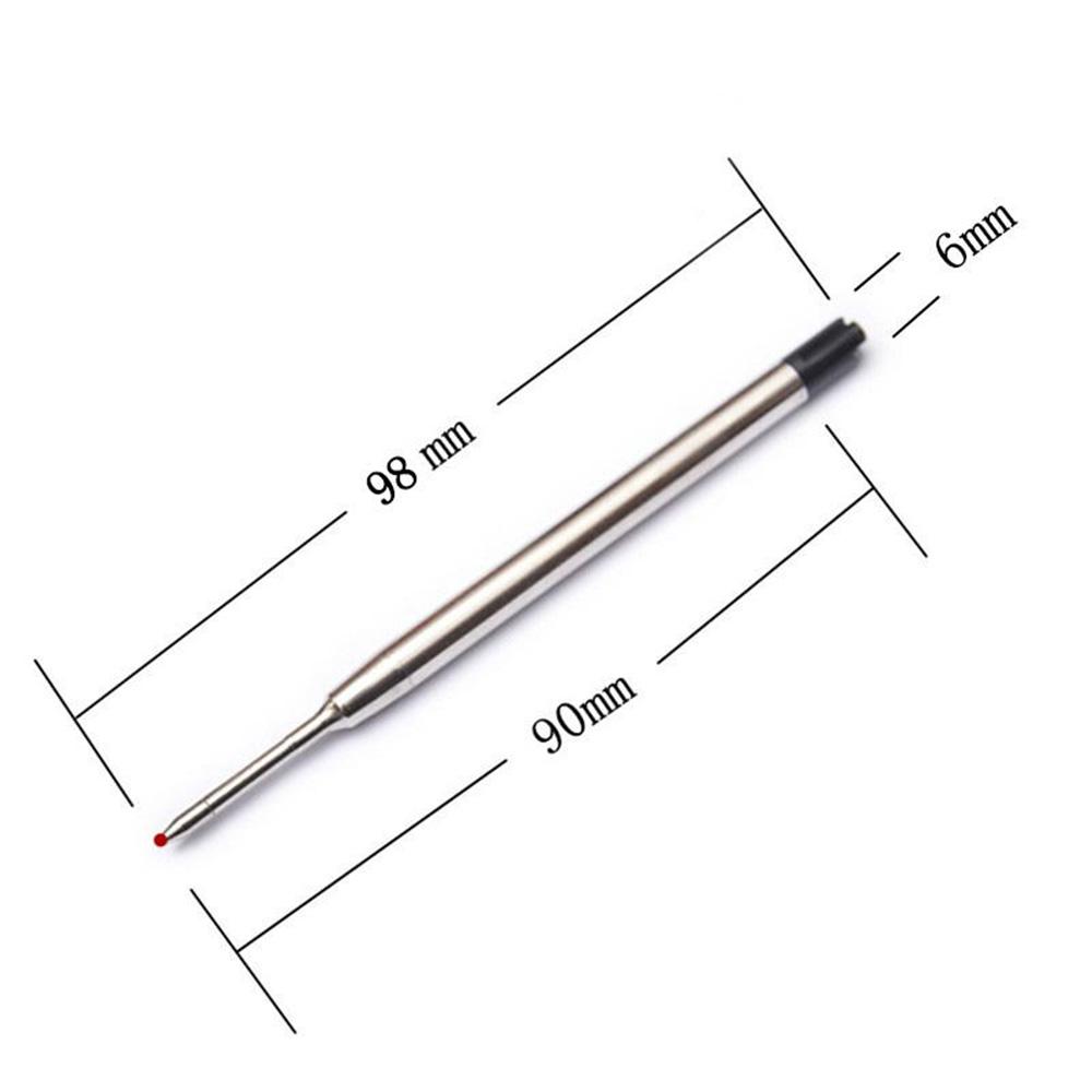Школьные письменные принадлежности для подписи, 0,5 мм, синие/черные чернила, металлический средний наконечник, стержень для шариковой ручки, стержни для шариковой ручки