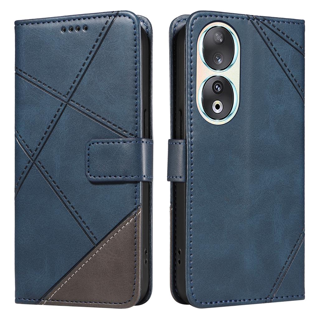 Для Honor 90 Чехол Кошелек Геометрическая Линия Кожаный Чехол для Телефона Книжка Складная Подставка