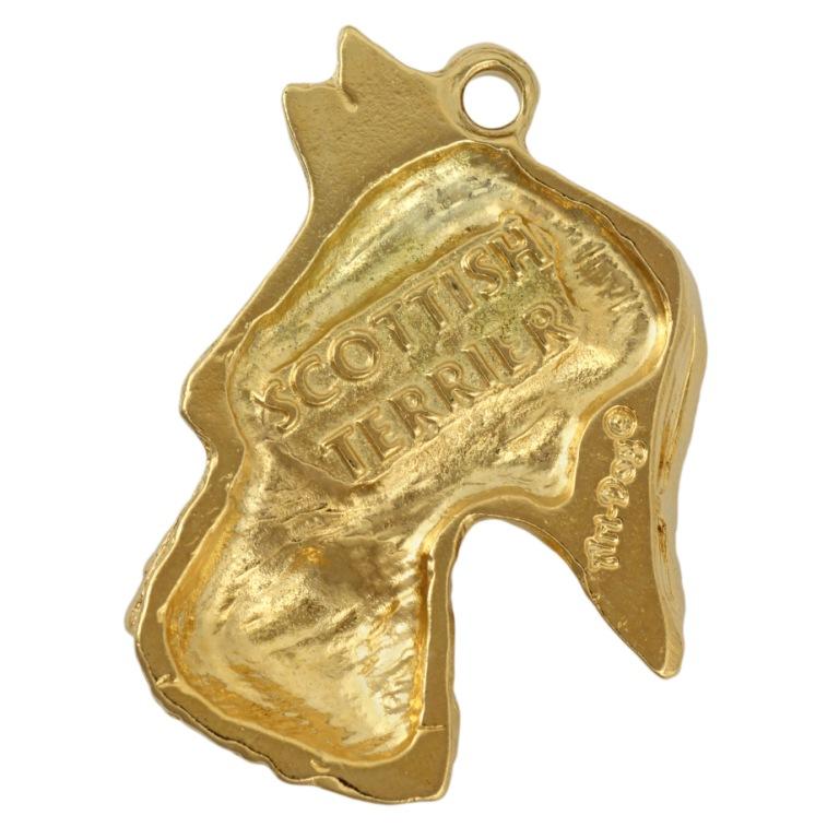 Scottish terrier, Aberdeen Terrier, Scottie - necklace with a dog in a gift box, gold-plated pendant for a dog lover, striking jewelry by Art-Dog