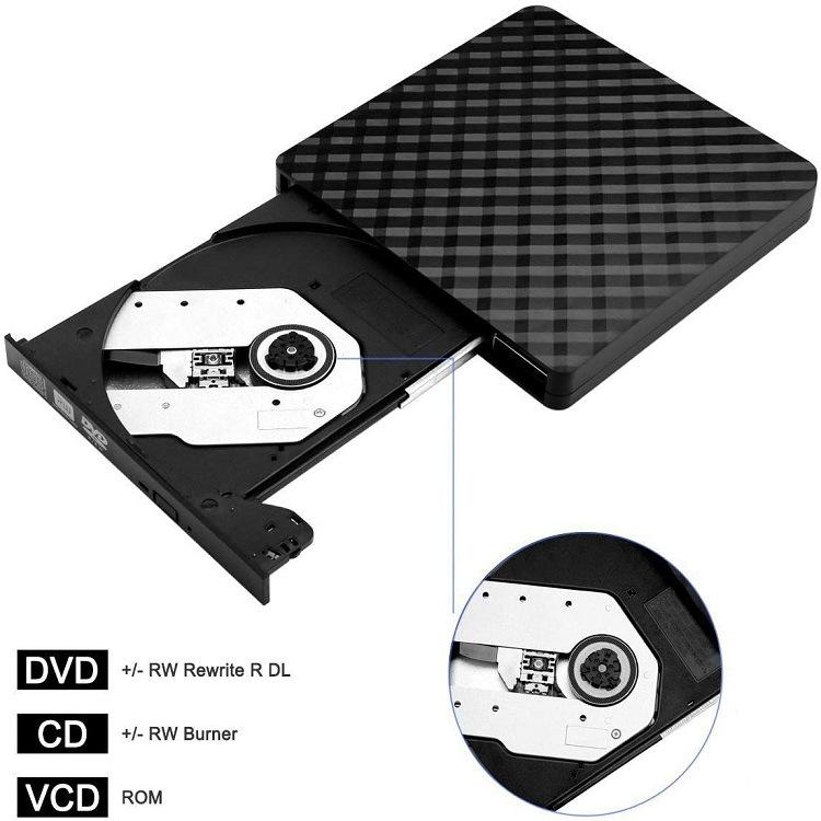 Portable USB External DVD Burner for Computers and Laptops