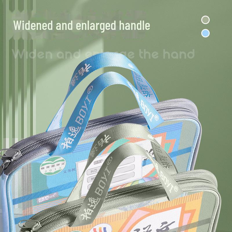 A4 Mesh L-Shaped Student Storage and Book Bag