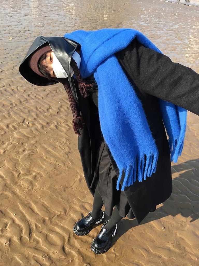 Men's quality solid color scarf autumn and winter high sense versatile imitation cashmere shawl thickened warm scarf women's wholesale