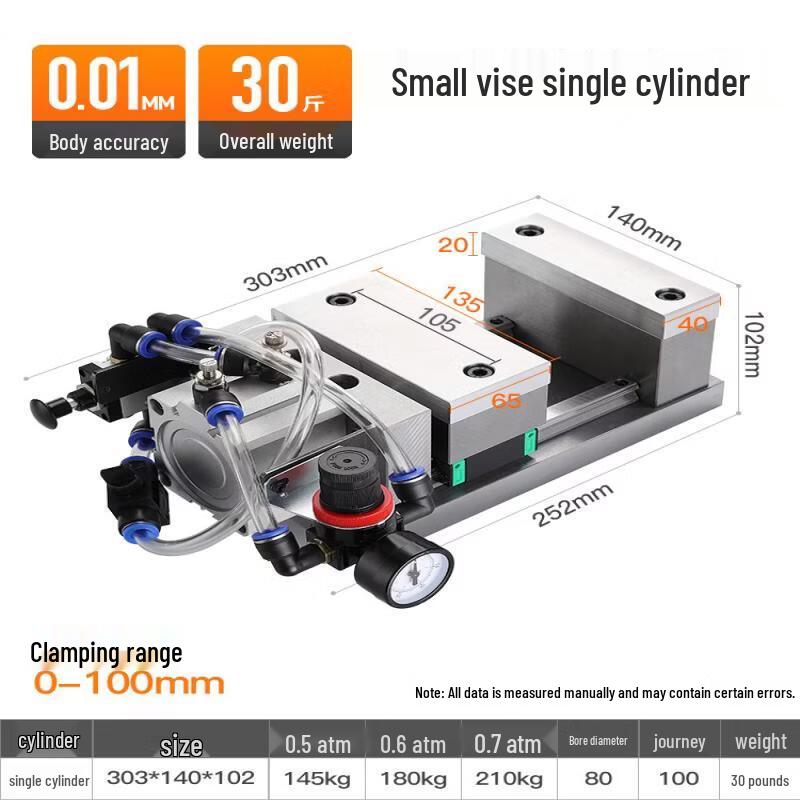 Jundingying Double Cylinder Pneumatic Vise